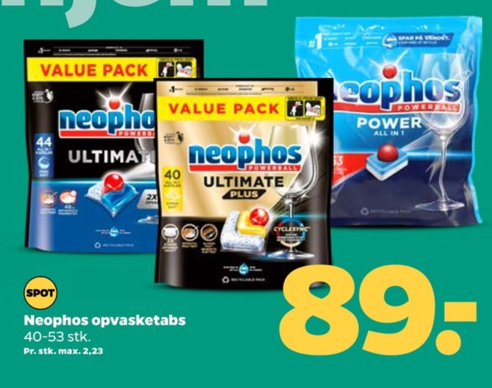 Neophos, Maskinopvask-tabs