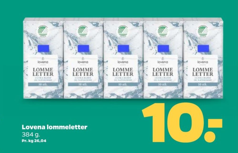 Lovena, Lommetørklæder