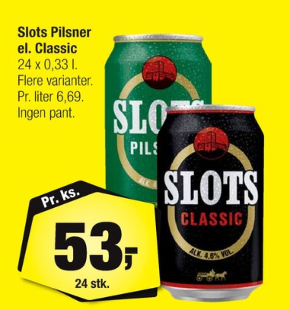 Slots Pilsner, Øl 24 pk.