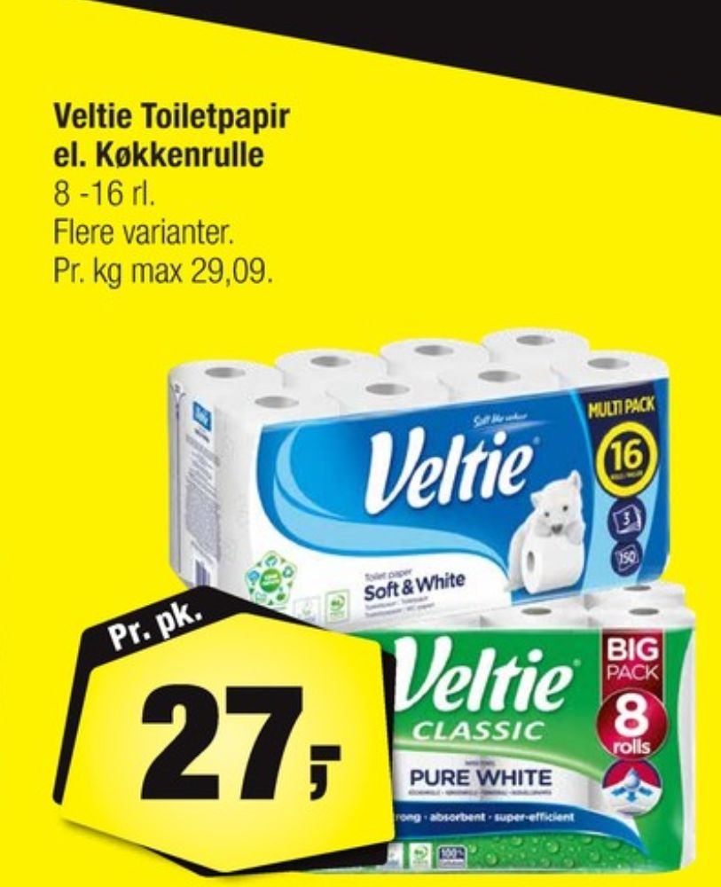 Veltie Pure White, Køkkenrulle