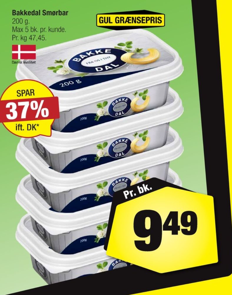 Bakkedal, Smørbar