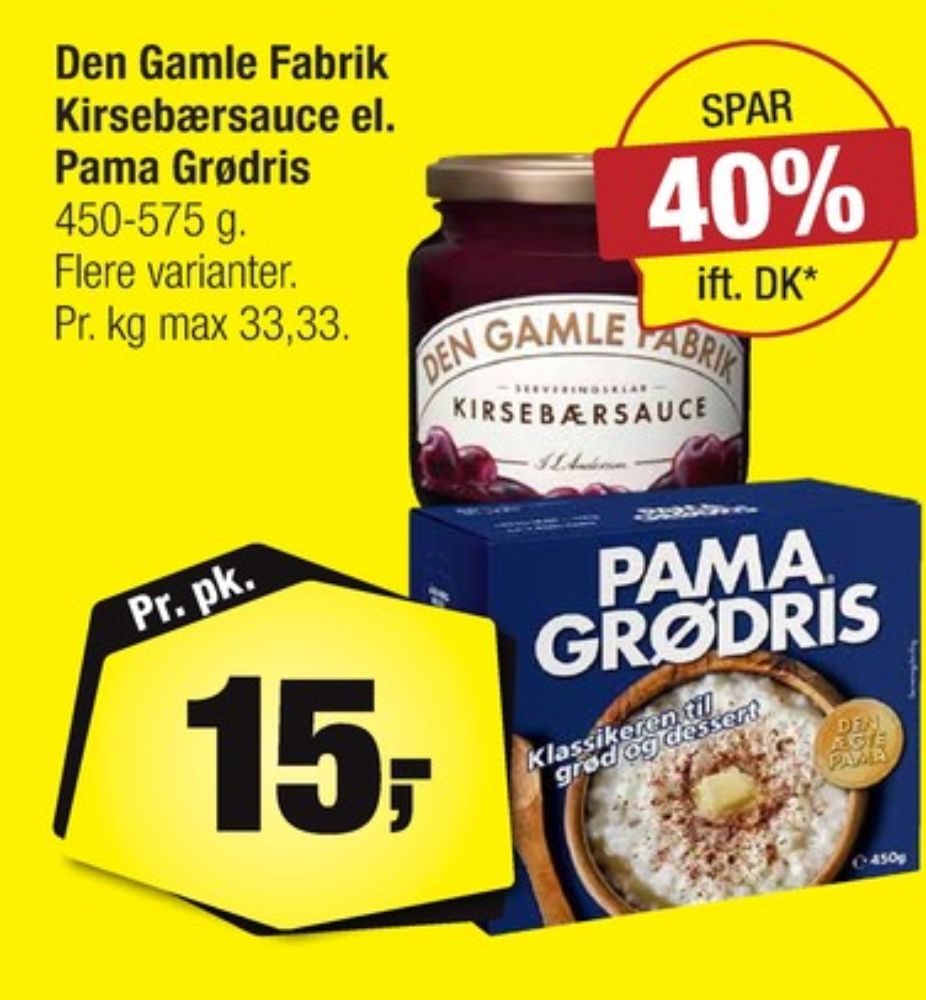 Pama, Grødris