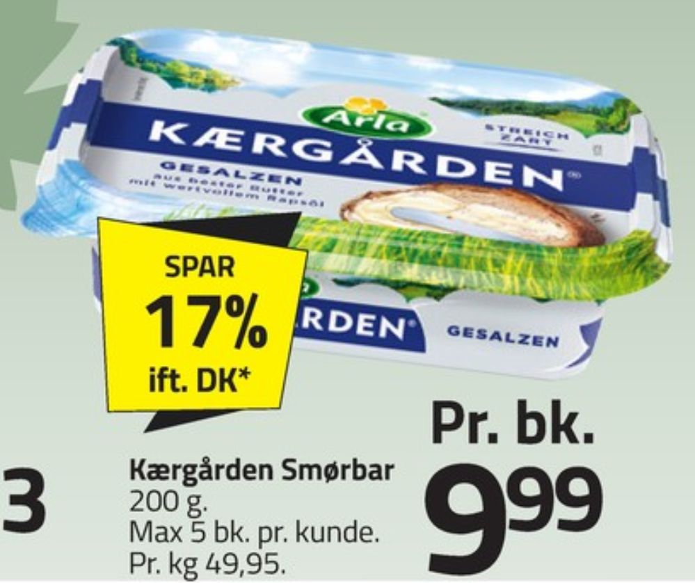 Kærgården, Smørbar