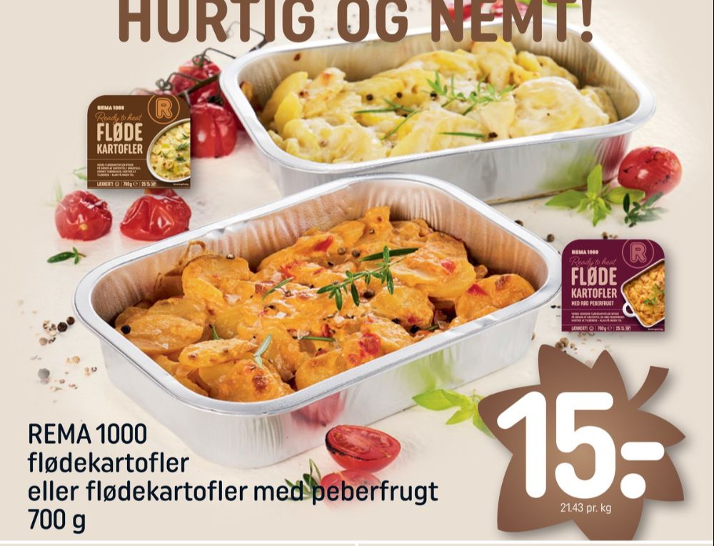 Rema 1000, Flødekartofler med Rød Peber