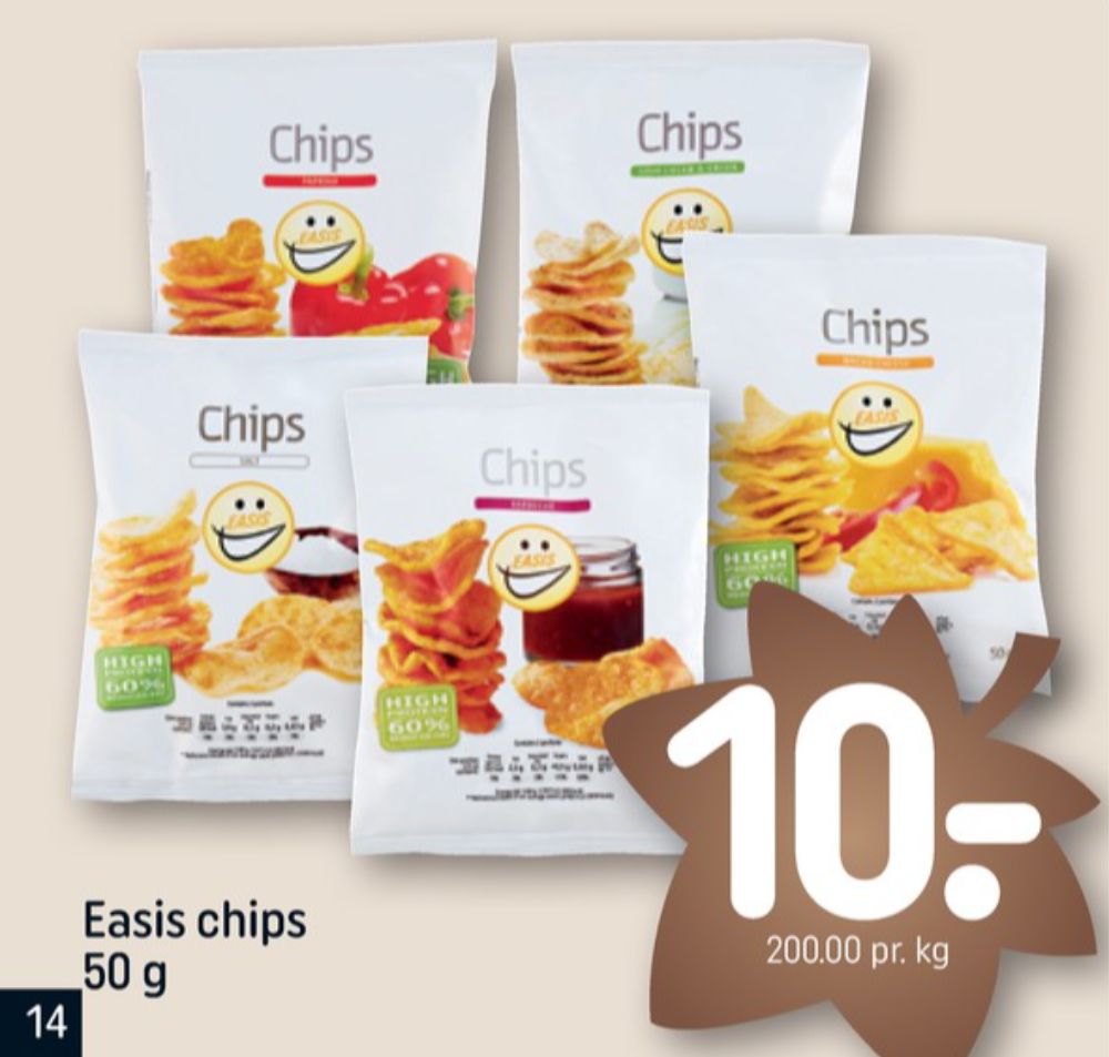Easis, Saltede Chips