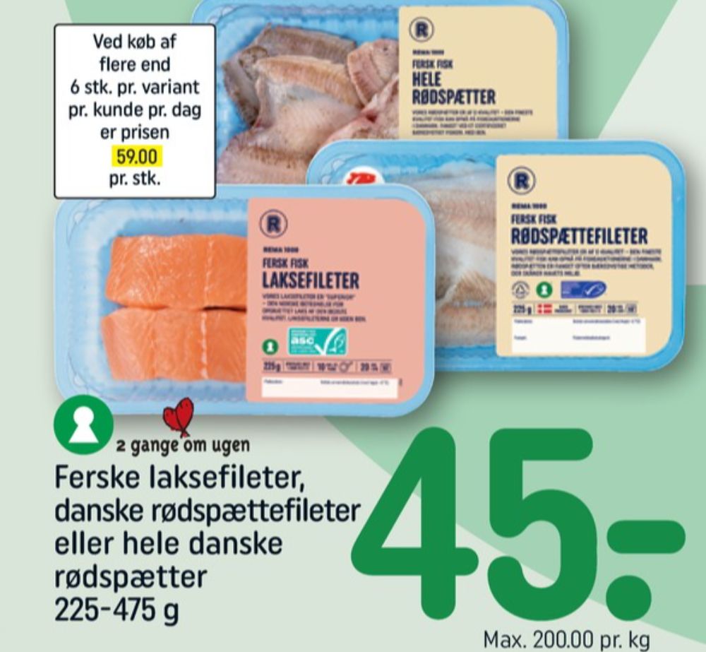 Rema 1000, Laksefilet