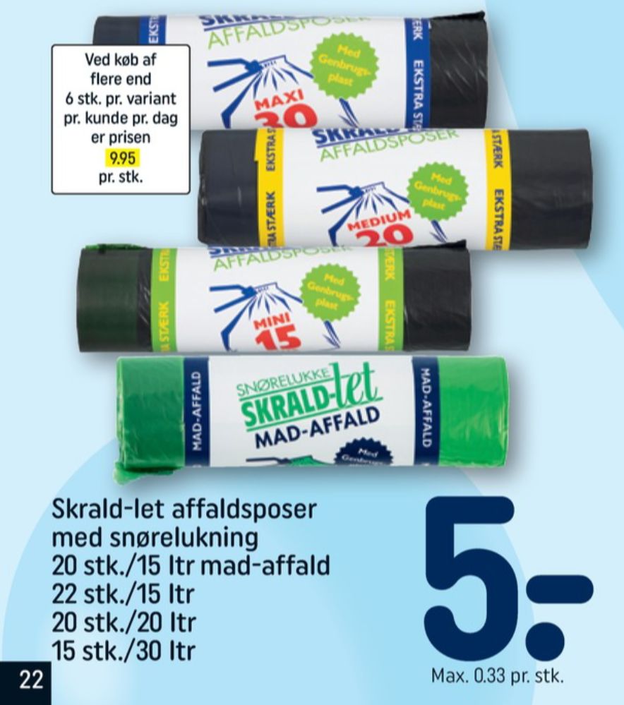 Skrald-let, Affaldsposer