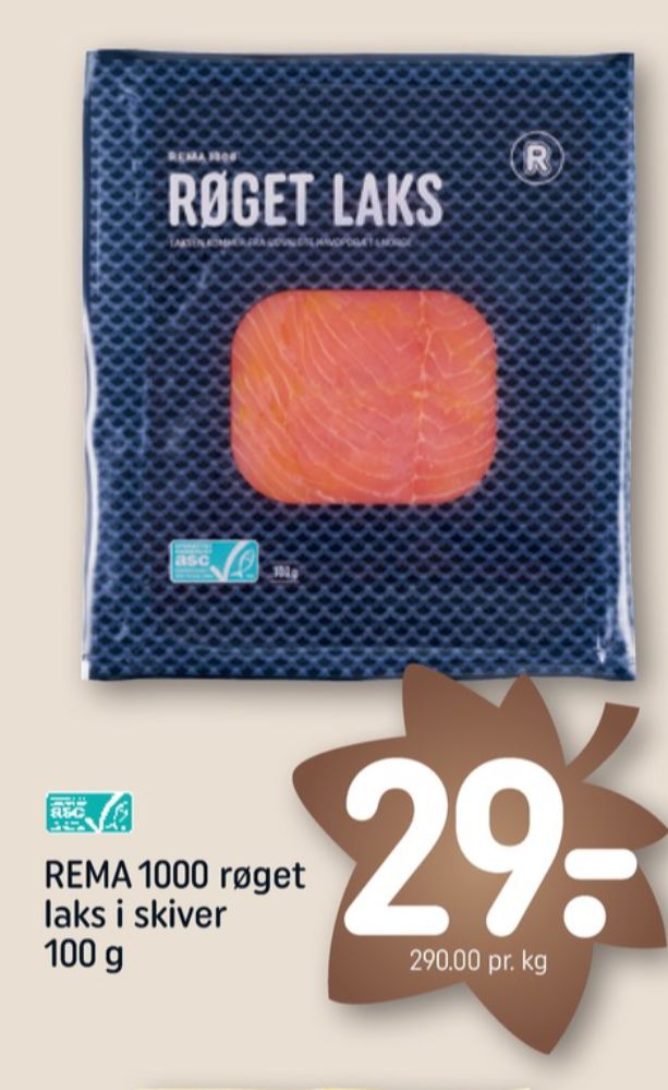 Rema 1000, Laks i skiver