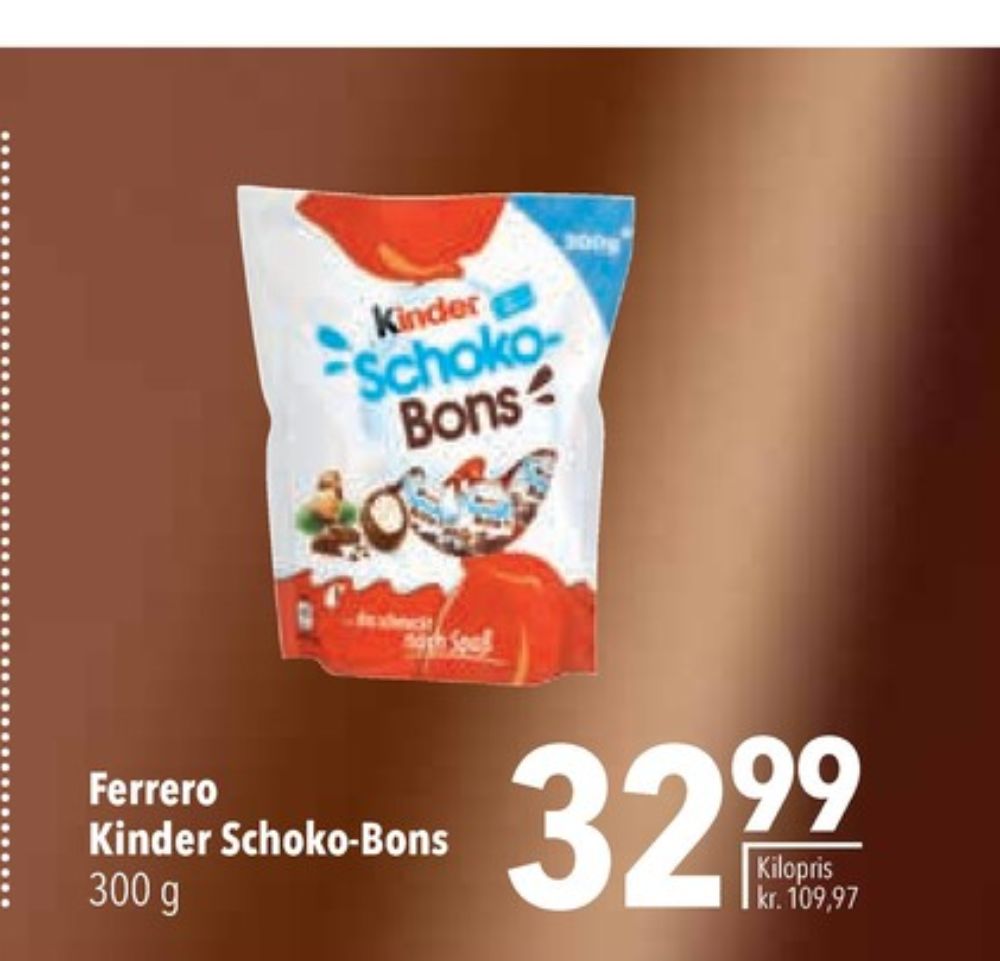 Kinder Schoko Bons, Chokoladeposer