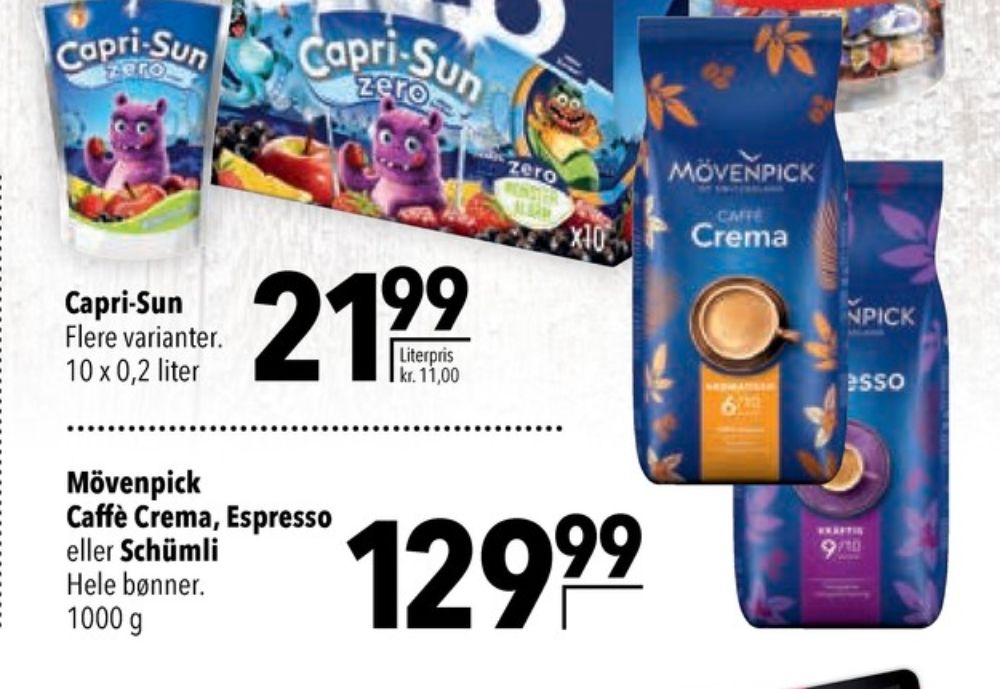 Mövenpick Espresso, Kaffebønner