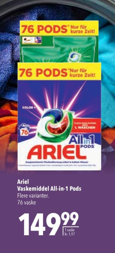 Ariel, Maskinopvask-tabs