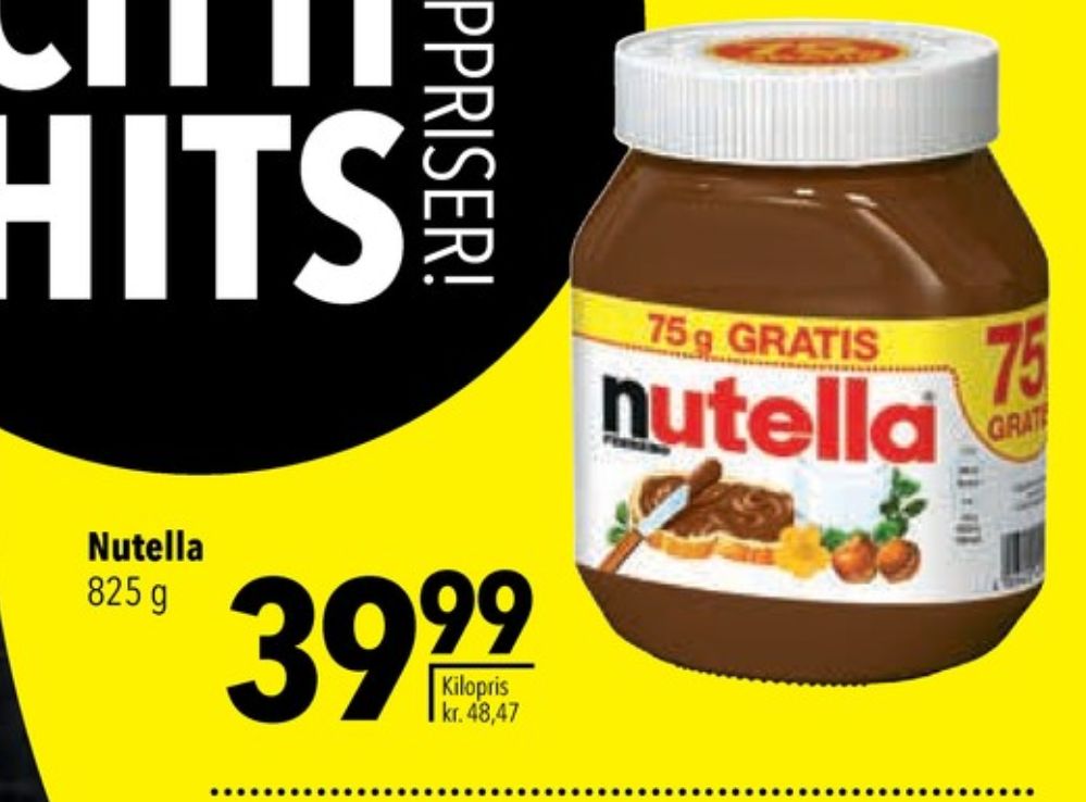 Nutella, Smørepålæg