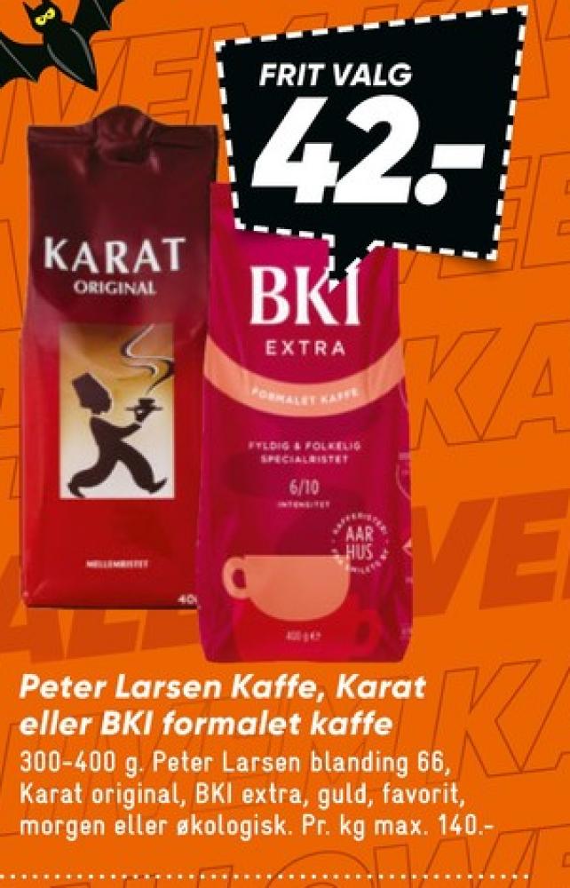 BKI Extra Specialristet, Kaffe Formalet