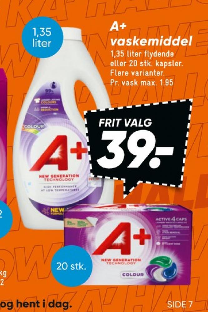 A+, Vaskemiddel-flydende
