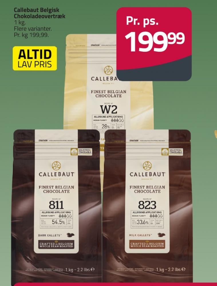 Callebaut, Overtrækschokolade W2