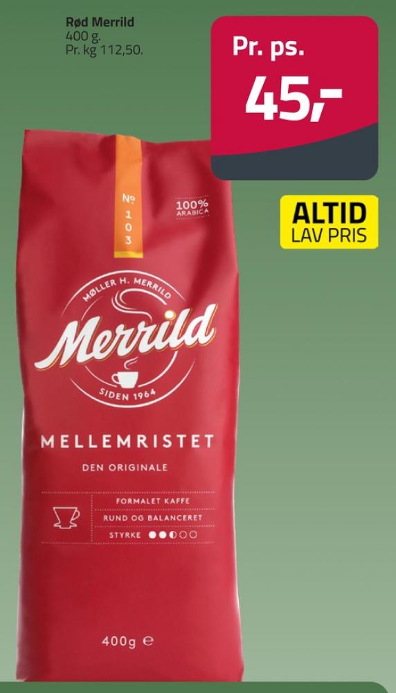 Merrild Mellemristet, Kaffe Formalet