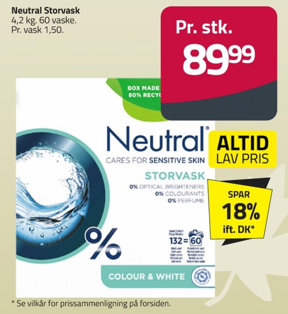 Neutral, Vaskepulver