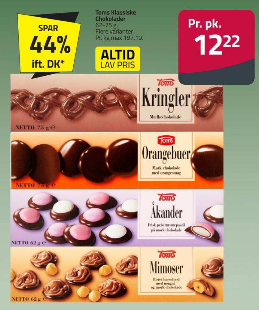 Toms Kringler, Dessertchokolade Mørk