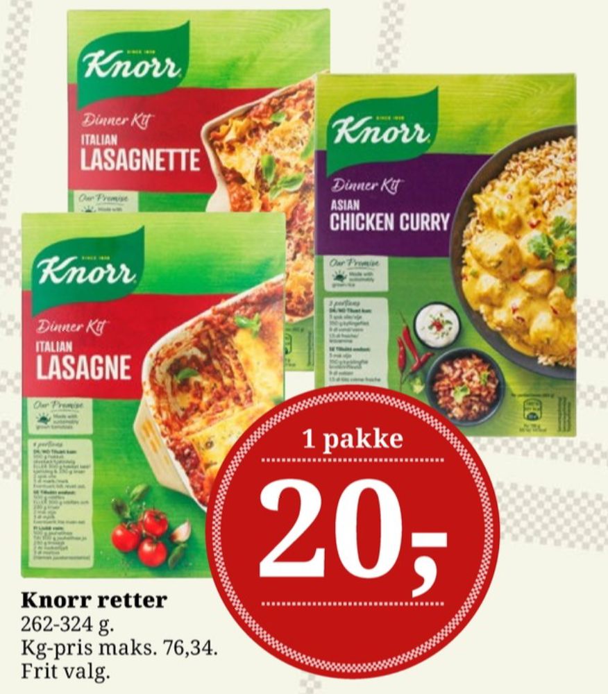 Knorr Dinner Kitt, Asian Chicken Curry