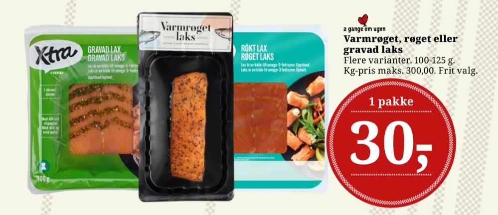 Xtra, Laks i skiver