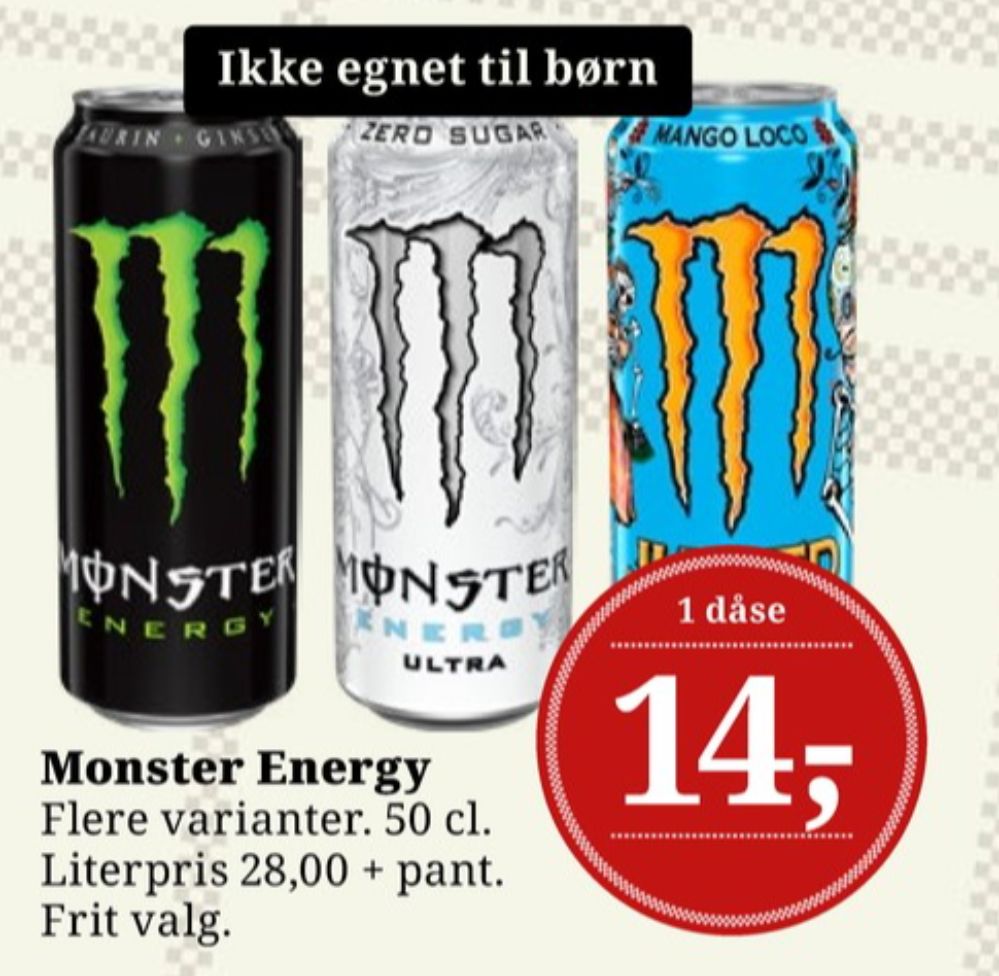 Monster Ultra Energy, Energidrik