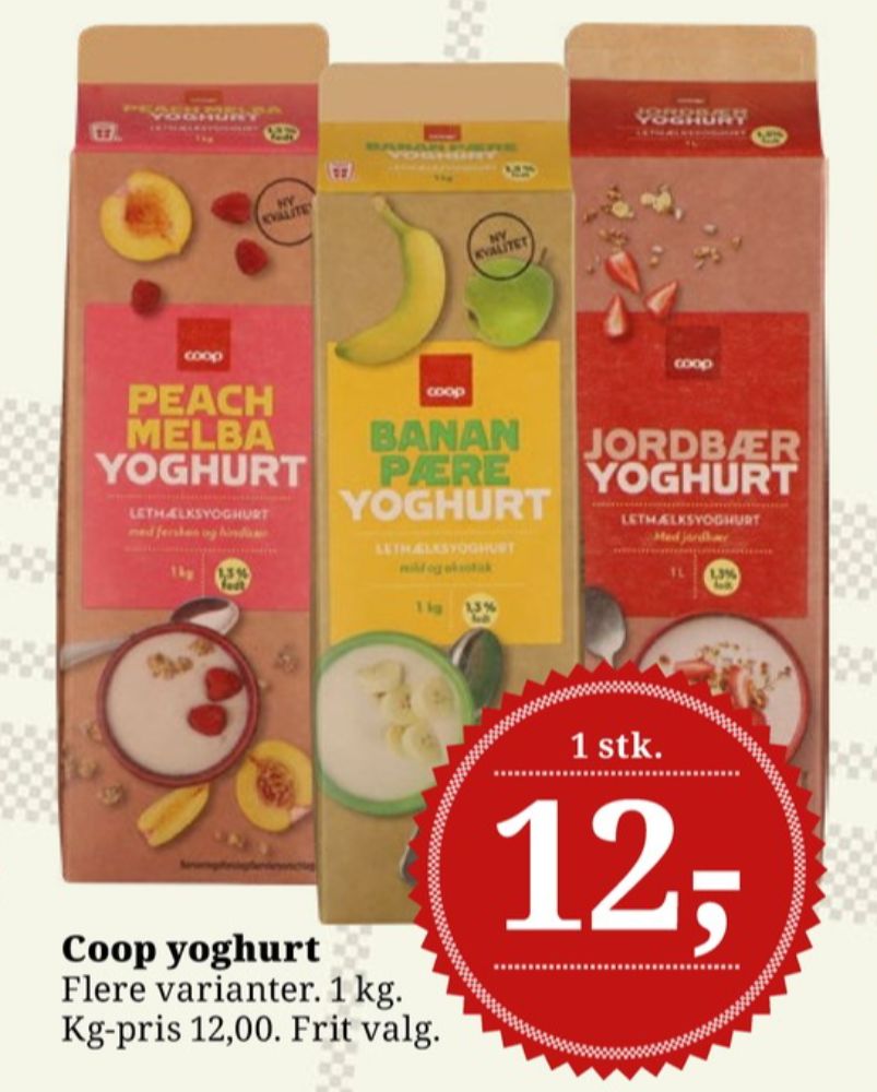 Coop, Peach Melba Yoghurt 