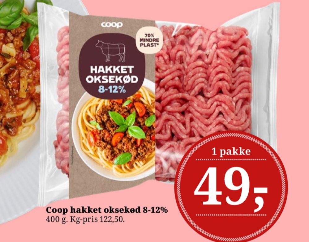 Coop, Hakket oksekød 8-12%