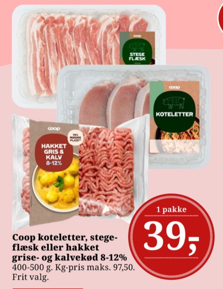 Coop, Hakket kalv og grisekød 8-12%