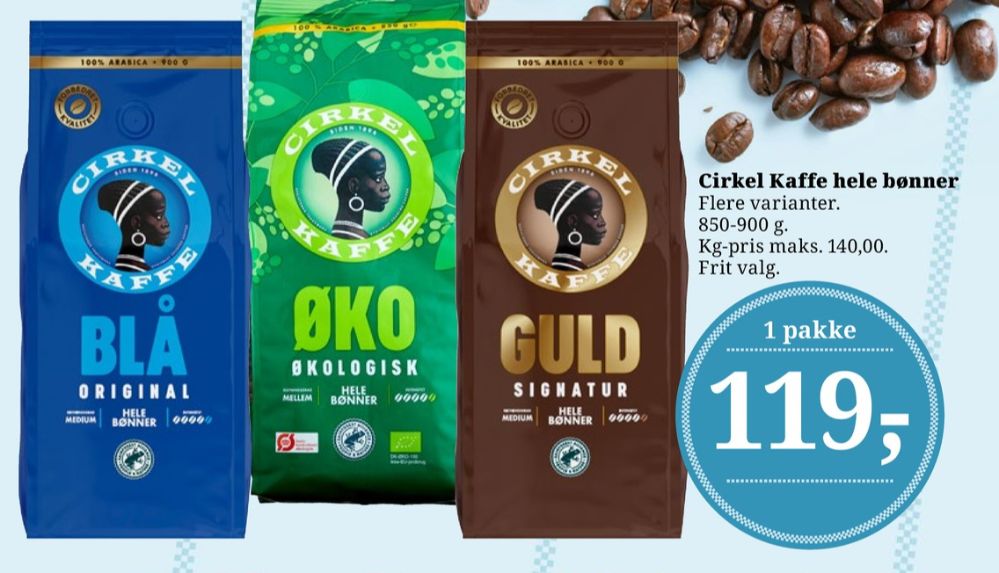 Cirkel Guld, Kaffebønner