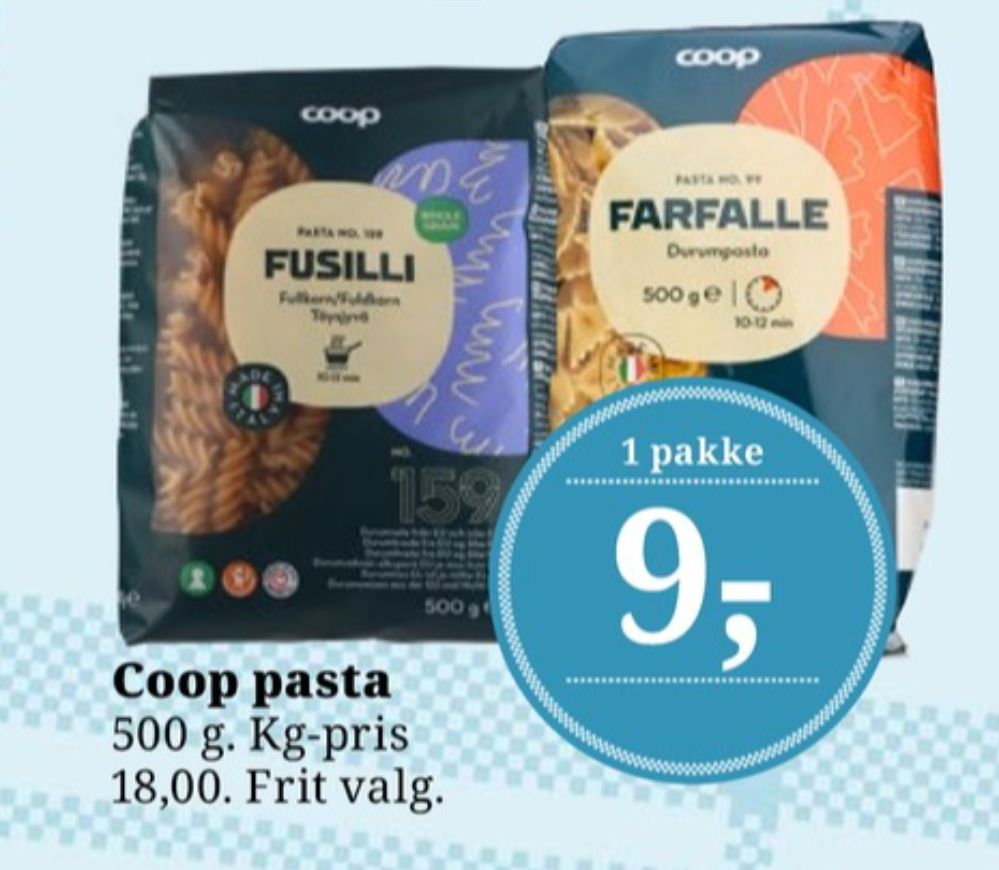 Coop, Farfalle Pasta