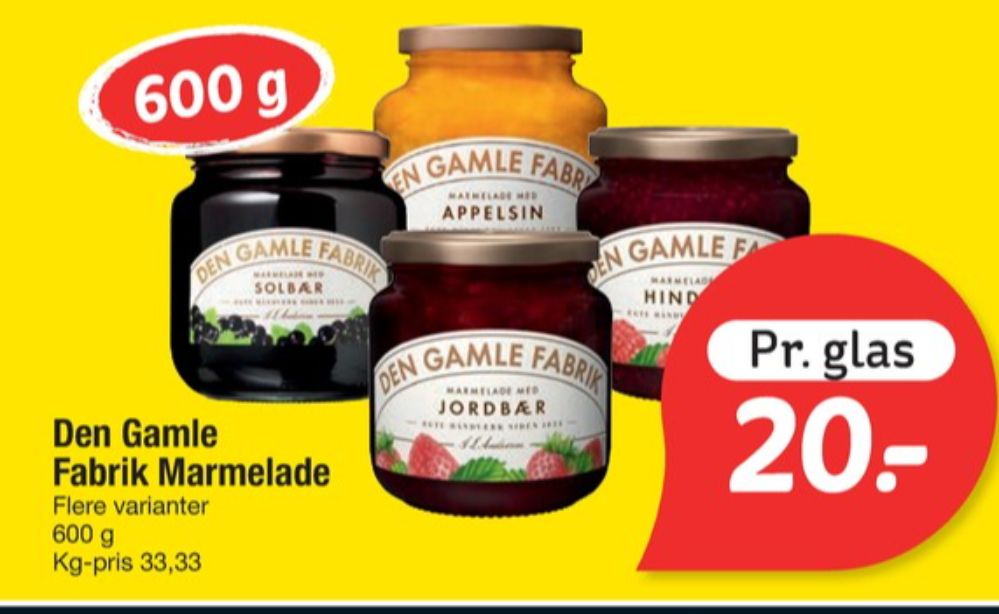 Den Gamle Fabrik, Appelsinmarmelade