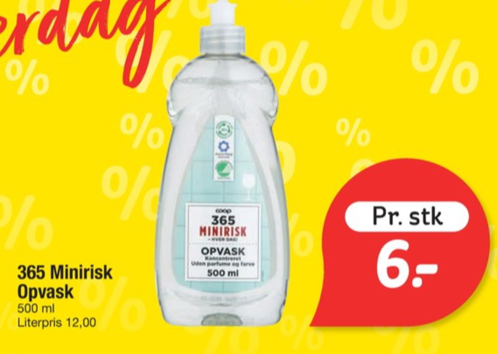 Coop 365 Minirisk, Opvaskemiddel