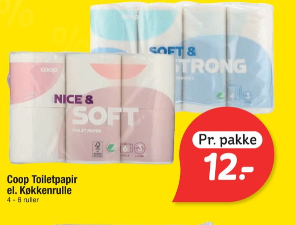 Coop Nice & Soft, Toiletpapir