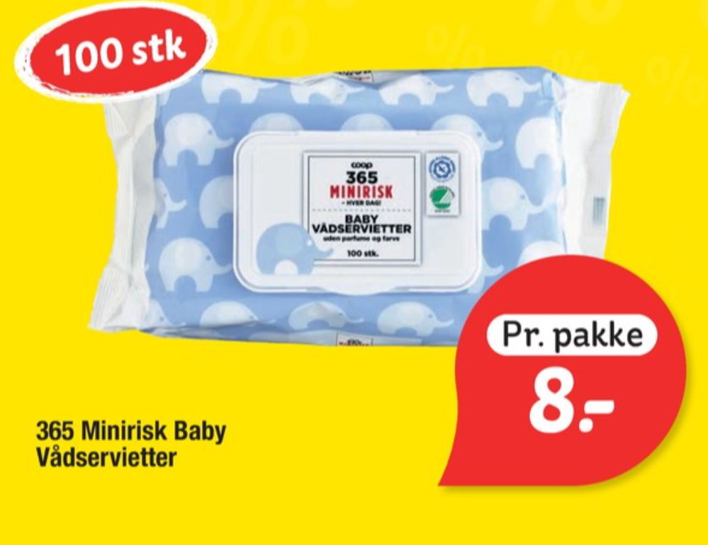 Coop 365 Minirisk, Vådservietter