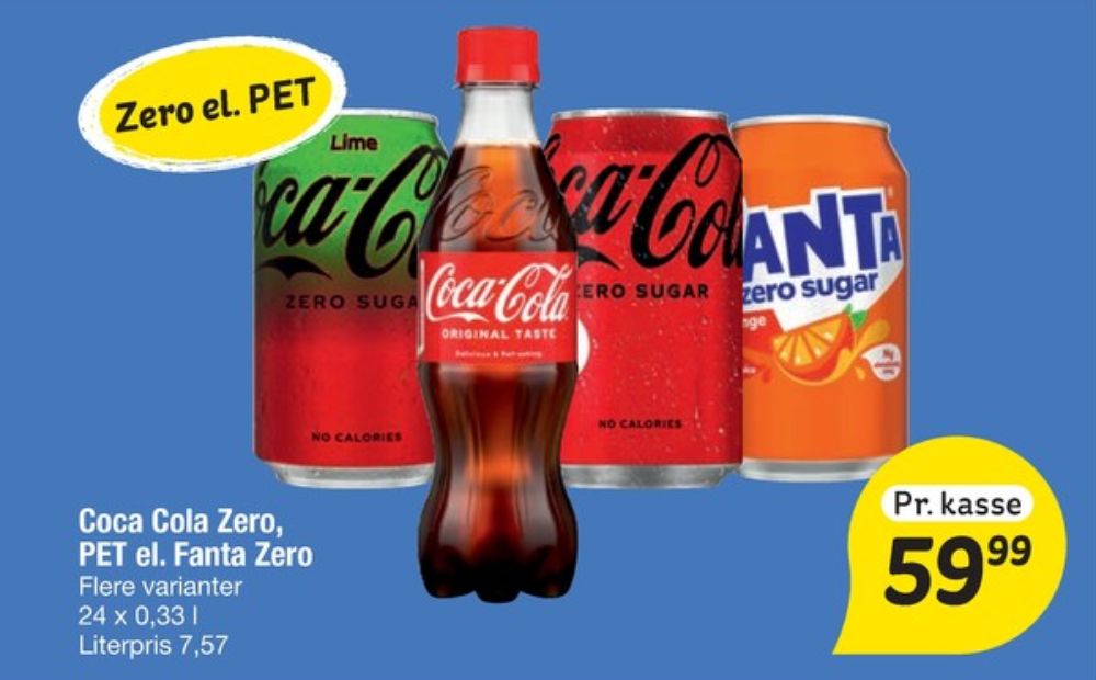 Coca Cola Zero, Cola 24 pk.