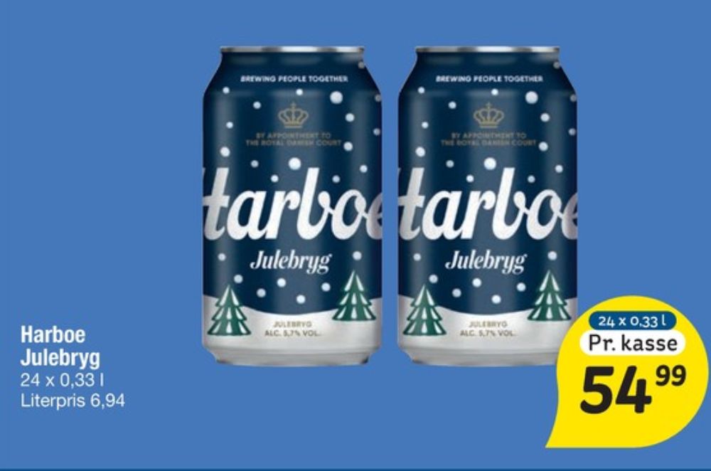 Harboe Julebryg, Øl
