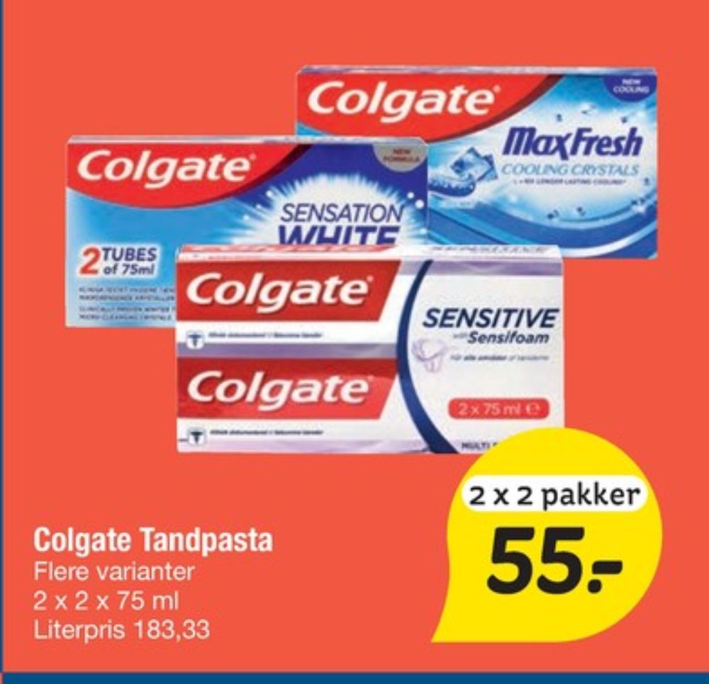 Colgate, Tandpasta