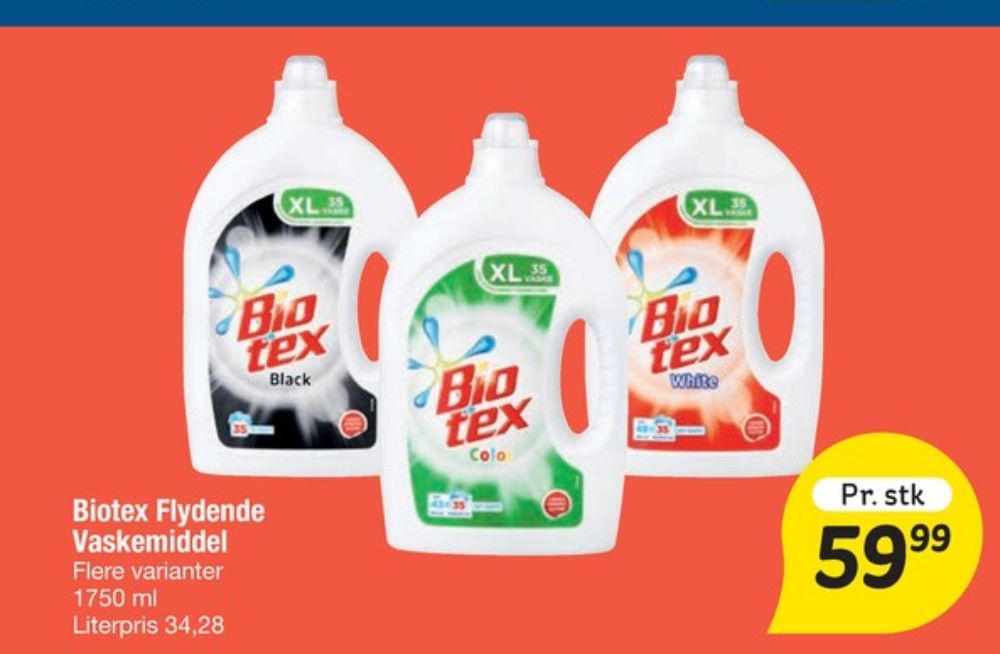 Biotex, Vaskemiddel-flydende