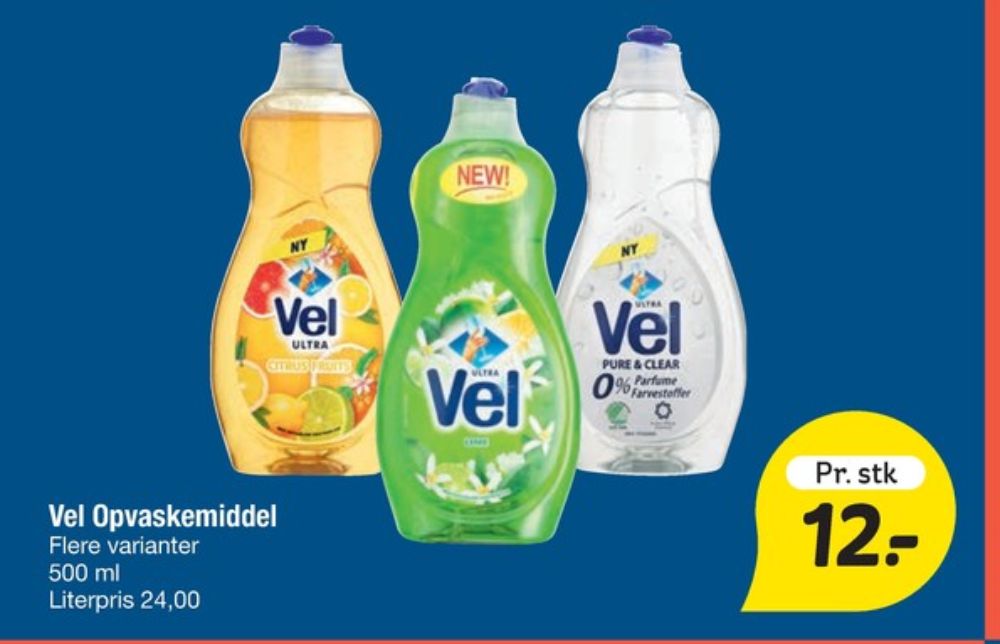 Vel, Opvaskemiddel