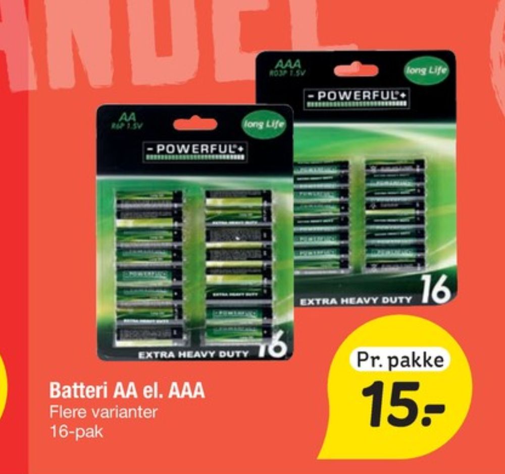 Batterier