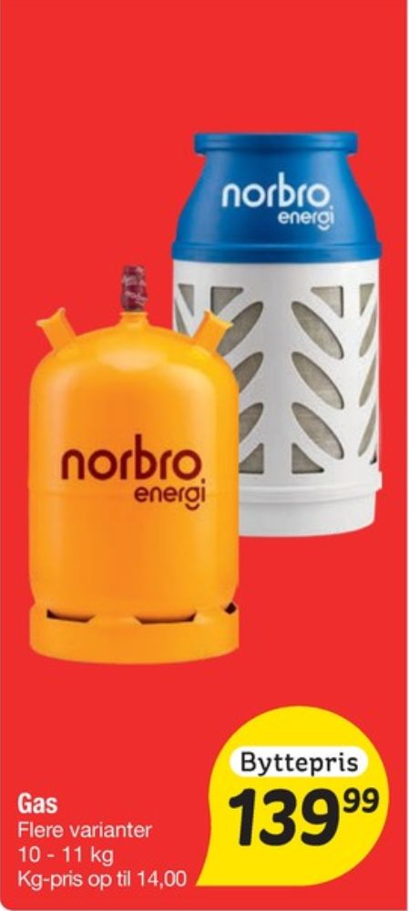 Norbro, Gasflaske