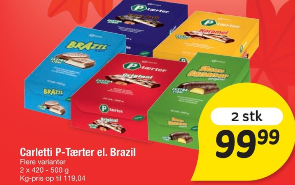 Carletti, P-Tærter Extra Dark