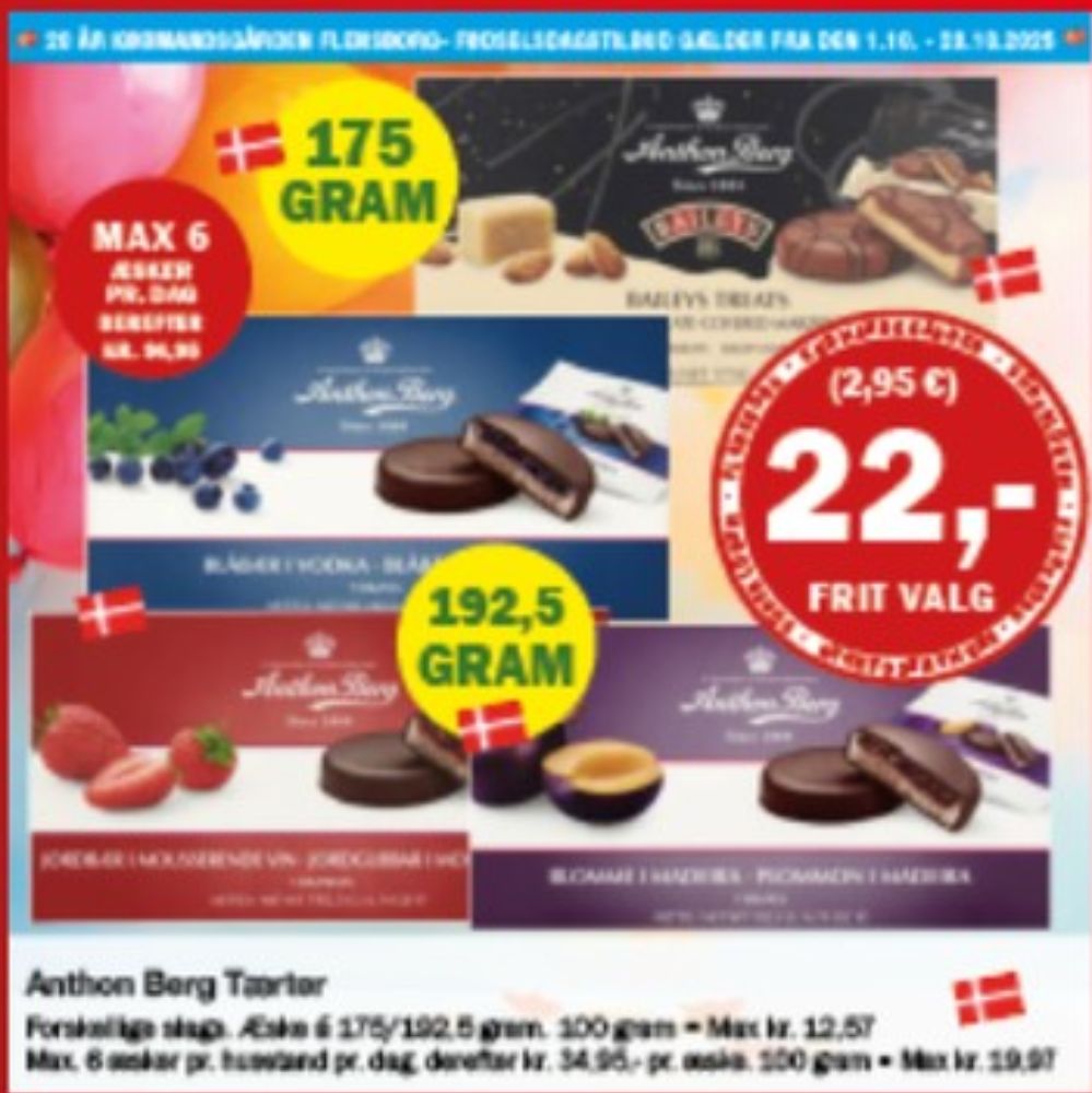 Anthon Berg, Marcipantærter Baileys Treats