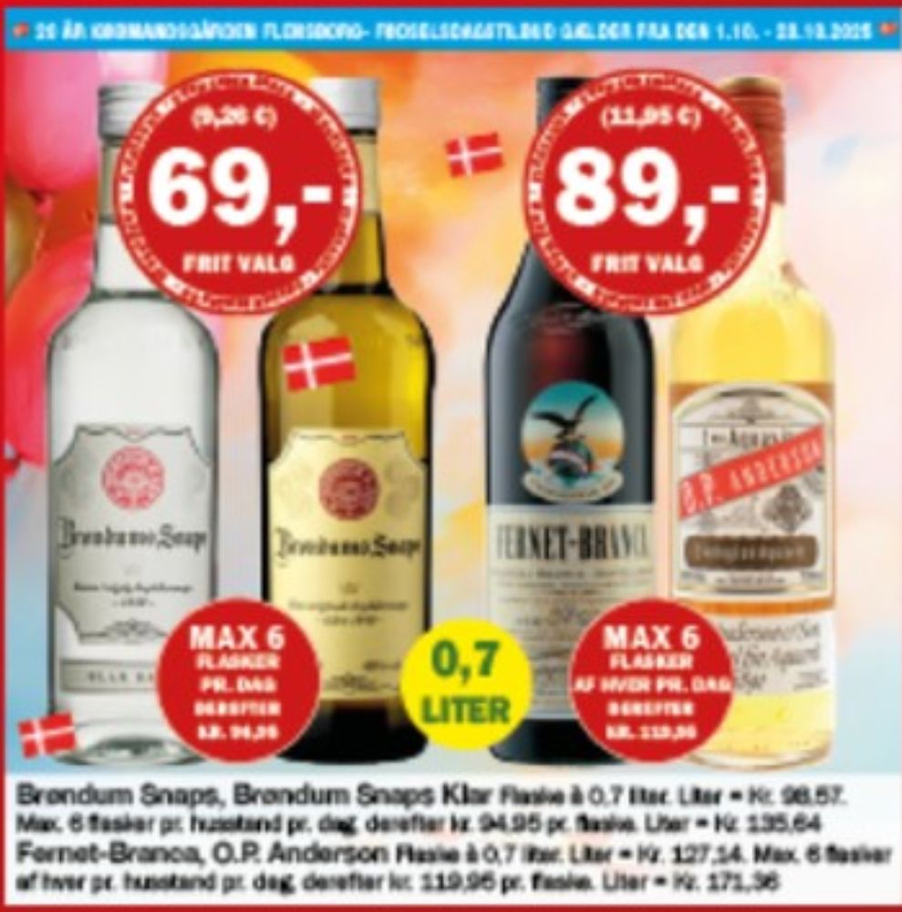Brøndums  Klar, Snaps