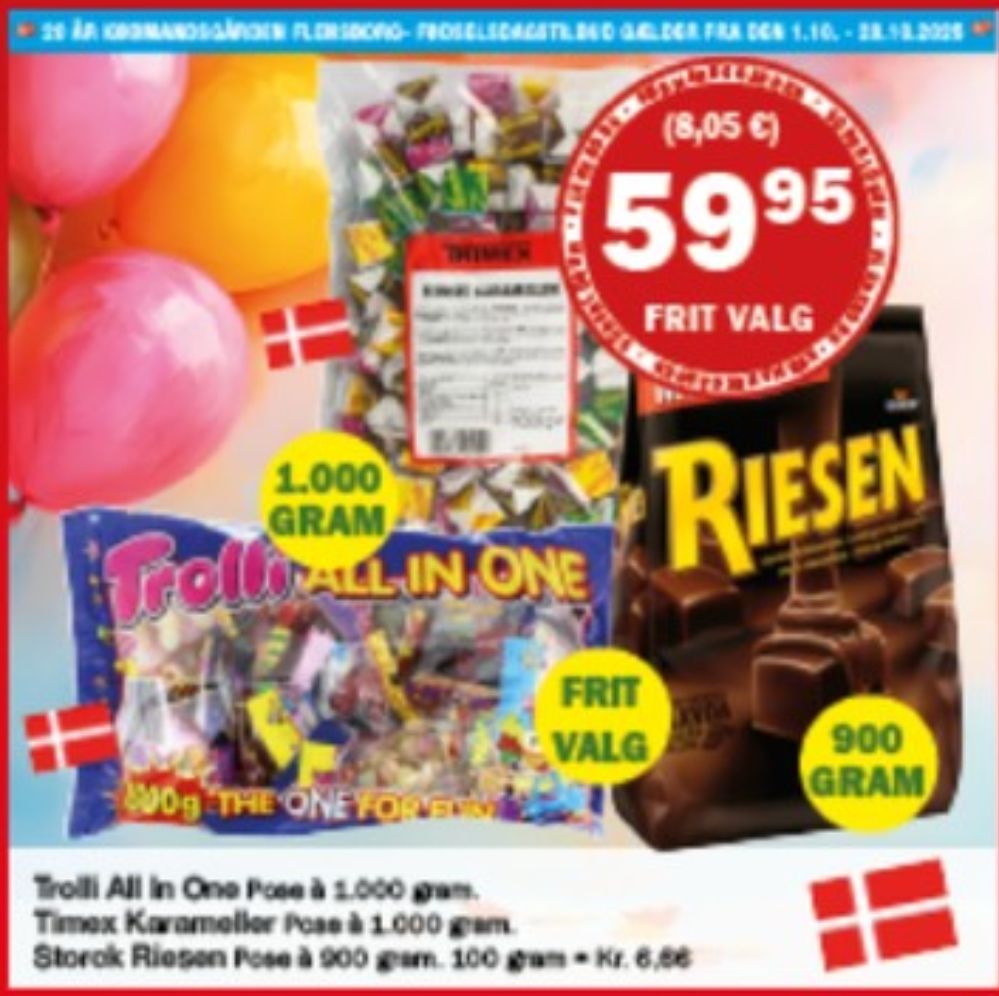 Trimex, Karameller