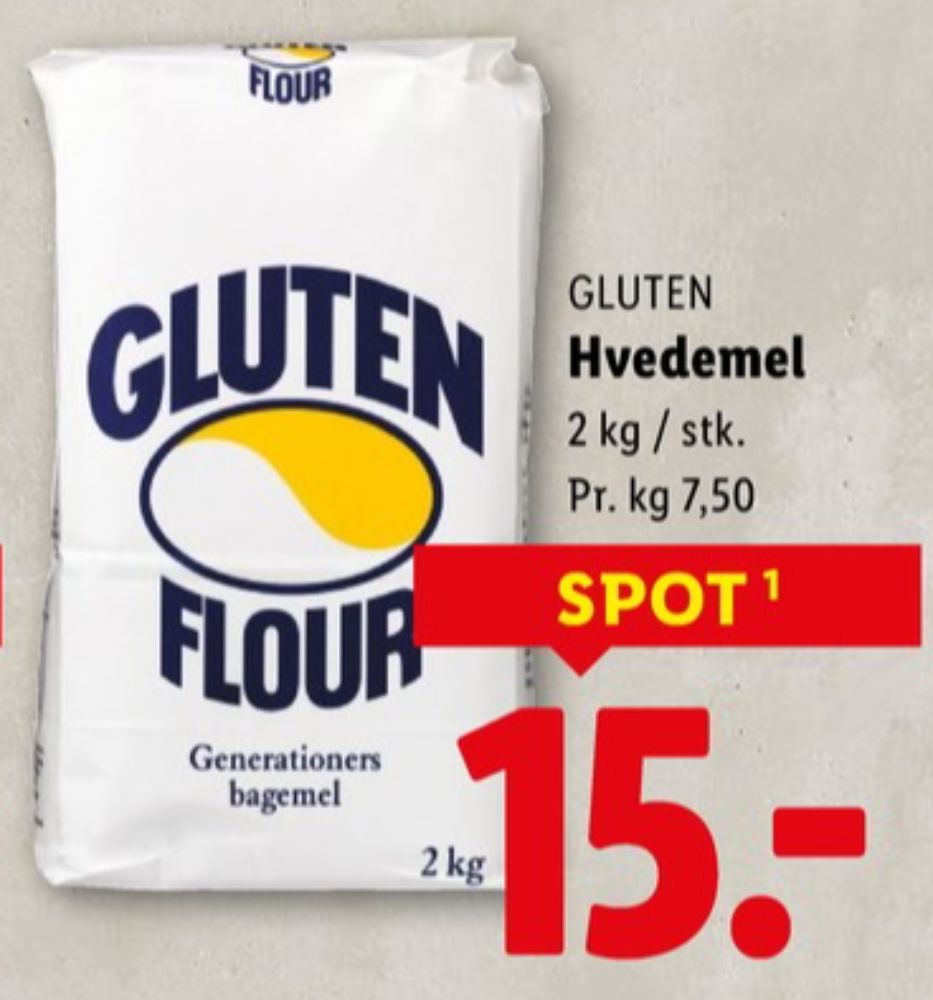Gluten Flour, Hvedemel