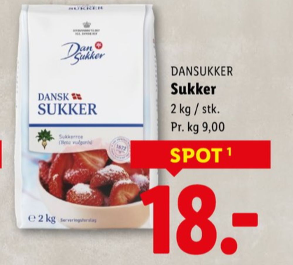 Dansukker, Sukker