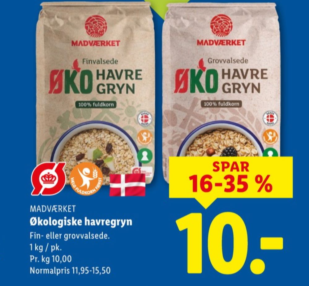 Madværket, Grovvalsede Havregryn
