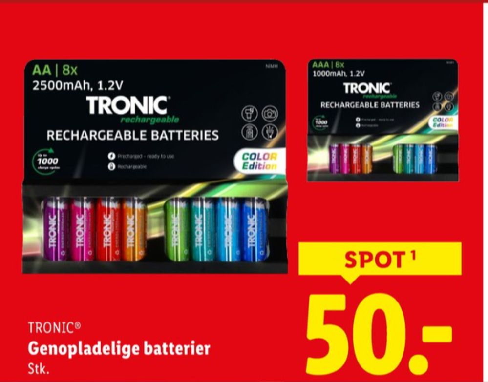 Tronic, Batterier