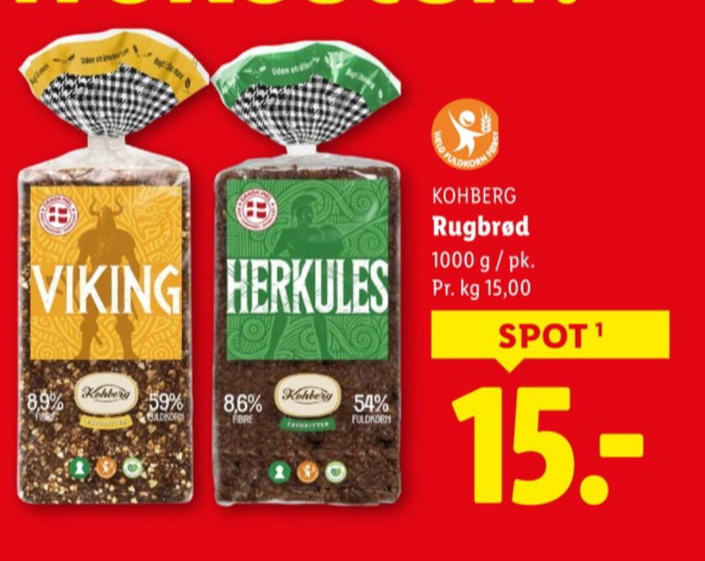 Kohberg Herkules, Rugbrødsskiver